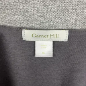Garnet Hill Dress Womens XL Gray V-Neck Empire Waist Jersey A-Line Knee Length thumbnail 3