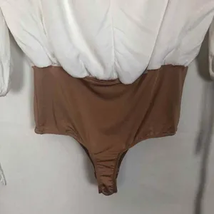 For Love & Lemons V-Neck White Womens Bodysuit Size Small thumbnail 11