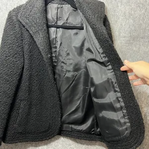 Vintage ILGWU Black Boucle Wool Jacket‎ Union Made Textured Blazer Coat thumbnail 11