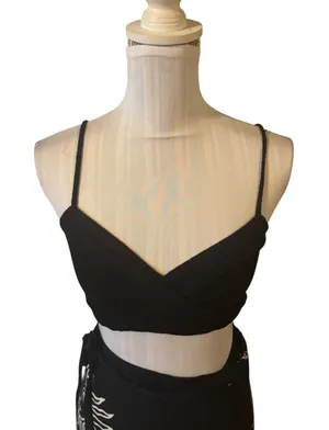 Free People Intimately Top Crop Black Lace Size S thumbnail 1