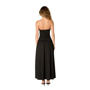 NIA Santal Revolve Black Strapless Midi Dress thumbnail 5