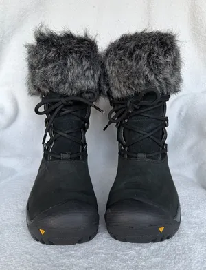 KEEN Helena Women's Waterproof Insulated Leather Boots Faux Fur Lace Up Size 7 thumbnail 1