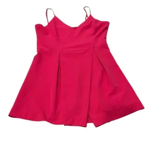 Gianni Bini GB‎ Pink Salmon Mini Pleated Dress Spaghetti Straps Large Hoco Party thumbnail 4