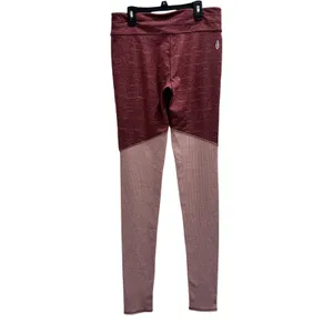 FP Movement Heathered Wine Ribbed Pink Colorblock Evolution‎ Leggings Sz Medium thumbnail 4