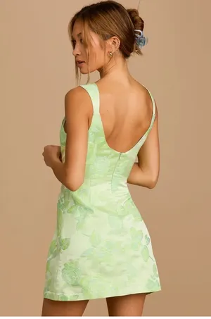 Lulus Green Jacquard Dress thumbnail 3