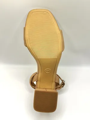 A New Day Shannon Tan Nude Flare Block Heel Sandals Ankle Strap Memory Foam 6.5W thumbnail 5