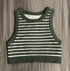 Offline by aerie Green Striped Seamless Tank Size M thumbnail 1