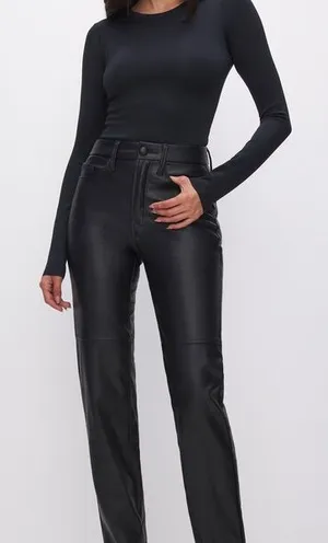 NWT GOOD AMERICAN - Good Boy Faux Leather Pants - $189 - Size 4 thumbnail 1
