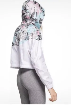 Nike Colorful Floral Cropped Windbreaker thumbnail 6