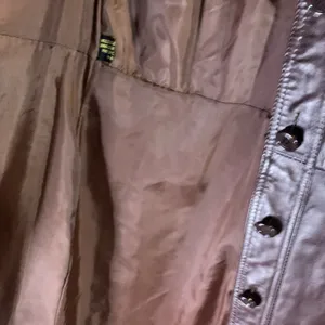 Vintage Dark Brown Leather Trenchcoat Size S/M thumbnail 9