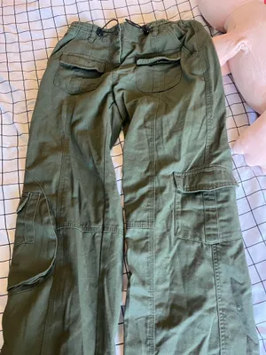 Brandy Melville Cargo Kim Pants Green thumbnail 1