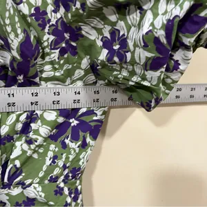 English Factory Casual Print Pleat Midi Dress FLORAL PRINTED MIDI DRESS size XS thumbnail 10