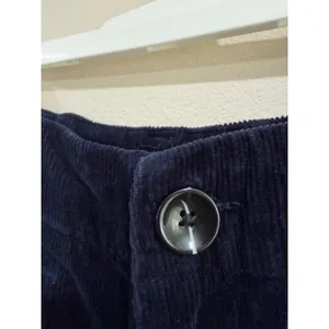 Quince Organic Stretch Corduroy Cropped Wide Leg Pants Navy Blue Size 4 thumbnail 5