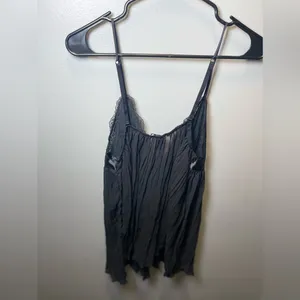 Victoria's Secret Lace‎ & Chiffon Pleated Babydoll Chemise Black Size L thumbnail 3