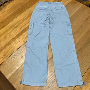American‎ Eagle Baggy Jogger Cargo Pants Women 0 Blue Gray Stretch Wide Leg Y2K thumbnail 6