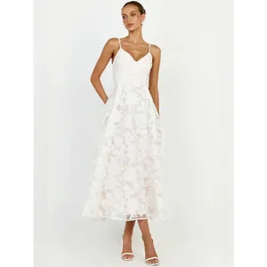 Showpo NWT Philine Midi Jacquard Plunge Dress Off White Size 2 thumbnail 4