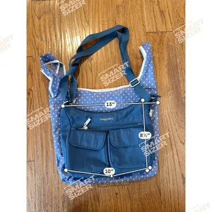 Baggallini blue crossbody travel bag and travel case thumbnail 2