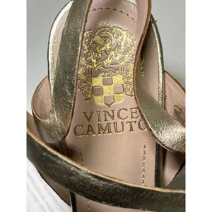 Vince Camuto Peppa Metallic Gold Leather Platform‎ Stiletto Heels 7M VC-PEPPA thumbnail 8