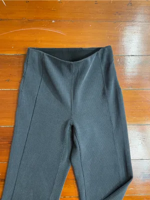 Lululemon Ribbed Softstreme Flare Leg Pants in Black Sz 4 🧡🎀 thumbnail 11