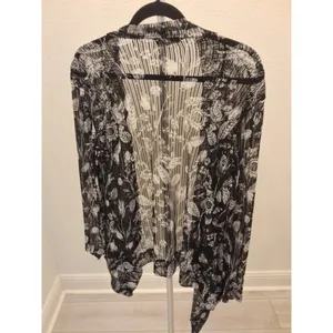 Papa Vancouver Vintage Long Sleeve Sheer Black And White Size M Womens thumbnail 5