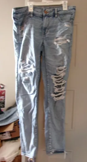 American Eagle Outfitters next level stretch jegging jeans in blue size 8. thumbnail 1