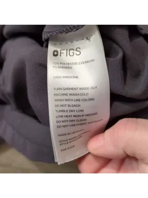 Figs Dark Gray Scrub Top Size Large thumbnail 5