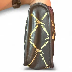 Vintage Longchamp Paris Equestrian Horse Chain Print Leather Crossbody Brown thumbnail 7
