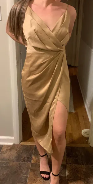 ASOS Gold Dress thumbnail 3