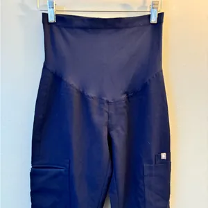 Figs XXS Womens Yola Maternity Navy High-Waisted Scrub Bottoms thumbnail 4