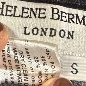 Helene Berman S Black Wool Blend‎ Buttoned Cape Coat Cloak Posh Elegant Winter thumbnail 8