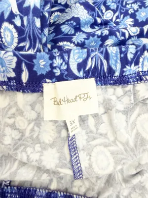 BedHead 3/4 Sleeve Classic PJ Set Bloomscape Blue Bird Floral Cropped Pajama Set thumbnail 15