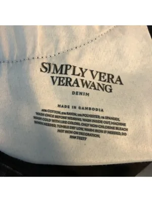 Simply Vera Wang Womens Skinny Jeans Mid Rise Stretch Pockets Dark Wash Denim 8 thumbnail 8