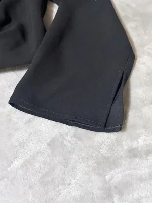 ZARA Black Cropped Tie-Front Jacket XS Long Sleeve Short Womens Casual Solid thumbnail 5