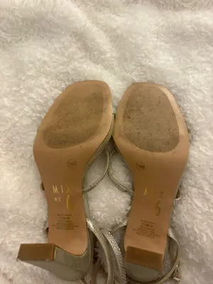 Mix No. 6 Gold Heels with Rhinestone Straps thumbnail 5