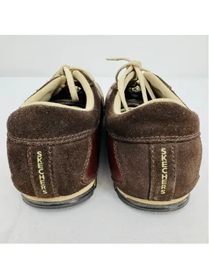 Vtg Y2K Sketchers Sneakers Bowling Shoe Brown Leather Women's 7.5 Retro Grunge thumbnail 4
