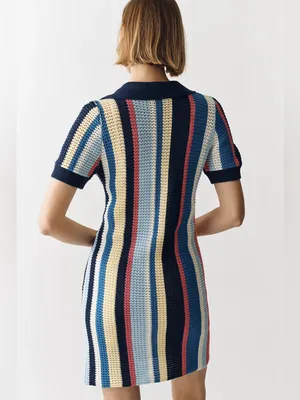 Maeve Collared Knit Mini Dress thumbnail 3