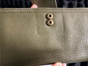 Fossil Olive Leather Snap Wallet with Pebble Texture thumbnail 9