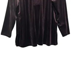 Pure Jill Womens Velvet Tunic XL Purple Whimsigoth Earthy Moody‎ Romantic Boho thumbnail 5