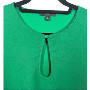 J.Crew Womens Green Keyhole‎ Balloon Sleeve Blouse Top Medium Solid Long Sleeve thumbnail 6