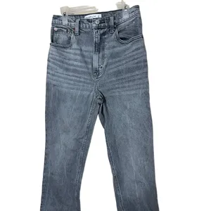 Abercrombie & Fitch Jeans Womens Size 24 Dark‎ Grey 90s Straight Ultra High Rise thumbnail 2