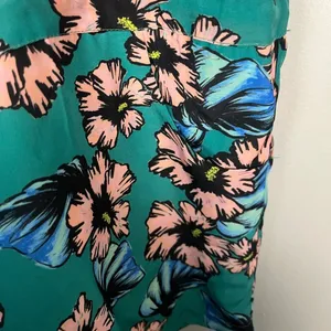 Amanda Uprichard Revolve Floral Green Pink Romper size medium thumbnail 7