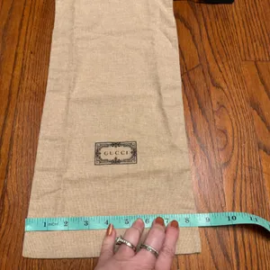 AUTHENTIC! Gucci Dust Bag Pull String Beige Canvas Shoe Storage Dustbag thumbnail 3
