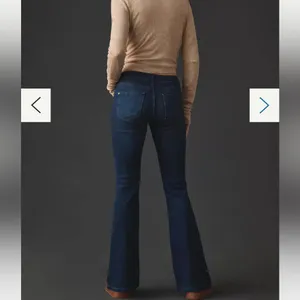 Anthropologie Pilcro The Icon Low-Rise Flare Jeans in Dark Wash thumbnail 4