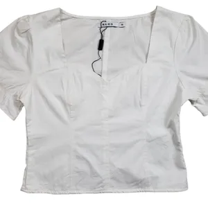 NAKD Puffy Shoulder Corset Top Womens Medium 38 White Side Zip Boho thumbnail 3