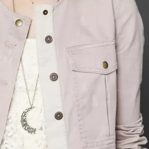 Free People Military Style Jacket Womens Size‎ Large Blush Pink thumbnail 6