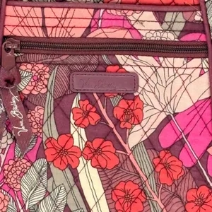 Vera Bradley Bohemian Blooms Floral Quilted Cotton Crossbody‎ Bag Pink Plum thumbnail 4