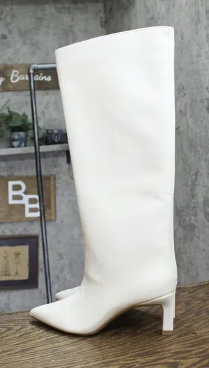 On 34th Womens Rachelle Stovepipe Boots 10019723900 Bone Smooth White 6M thumbnail 1