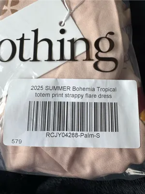 Rosa Clothing Bohemia Tropical Totem Print Strappy Flare Maxi Dress Small New thumbnail 2