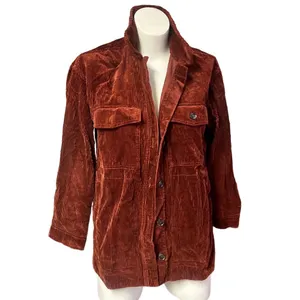 Madewell Women's Corduroy Shirt-Jacket XS Rustic Red Casual Button-Front thumbnail 2