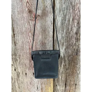 Brighton Leather Handbag Purse Shoulder Bag Brown‎ Black Croc Embossed Crossbody thumbnail 3